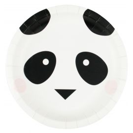 8 Papptellern - Mini Panda