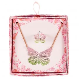 Geschenkset Halskette & Ring - Schmetterling