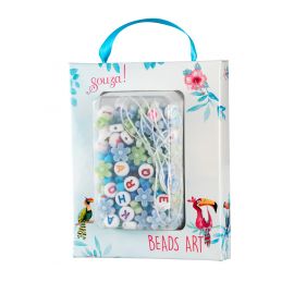 Geschenkset PerlenfÃ¤deln ABC - blau
