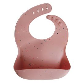 Silikon Lätzchen - Powder Pink Confetti