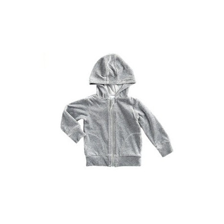 sweat à capuche enfant en velours gris (98-116) sweat à capuche enfant en velours gris (98-116)
