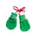 Weiche grüne Velours Handschuhe