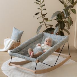 Growing Green - Baby Bouncer Babywippe - White Gatsby & Antique green