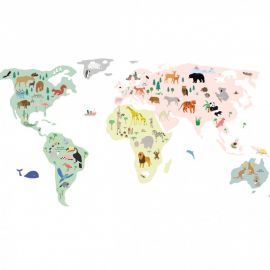 Waow Wandsticker - Giant world map