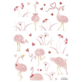 Wandaufkleber A3 - the ostriches