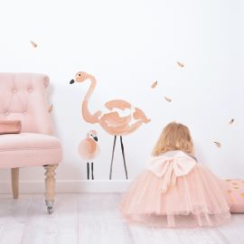 Wandaufkleber - Feathers pink