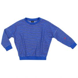 Oversized Pullover Terry Stripes - Palace blue - Kids