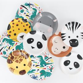 8 Papptellern - Mini Panda