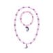 Purple Rainbow Halskette & Bracelet Set