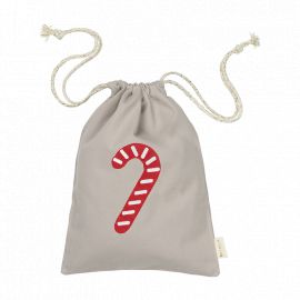 Geschenkbeutel - Candycane embroidery - Beige