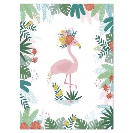 Wandposter - Flamingo Carnaval
