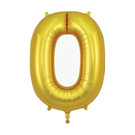 Folienballon Zahlen - gold 0