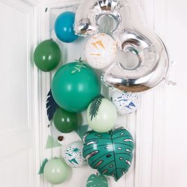 Folienballon Zahlen - silver 3