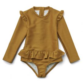 Sille Schwimm-Jumpsuit Structure - Golden caramel