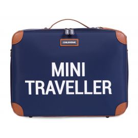 Mini traveller Kinderkoffer - Marine & Weiss