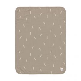 Musselin-Decke aus Bio-Baumwolle - Speckles olive - 75 x 100 cm