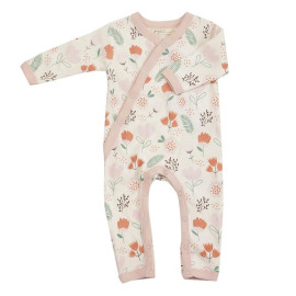 Bio -Baumwollkimono -Pyjamas - Blumen rosa