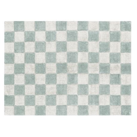 Waschbare Teppich Kitchen Tiles - Blue Sage - 120x160