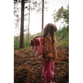 Rucksack small Meadows - Colourblocking - Love story red + Moonrise pink