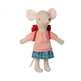 Kleidung und Tasche, große Schwester Maus - rot