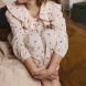 Pyjama mit runden Nackenblüten Safran - 8 Jahre