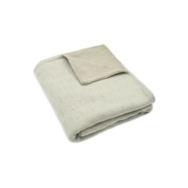 Decke Kinderbett 100x150cm Grain Knit Olive Green/Velvet