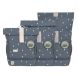 Mini Rolltop Rucksack Happy Prints mitternachtsblau - Laessig