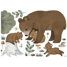 Stickerbogen Dekor L- Bears Family - Lilipinso