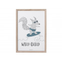 Holzrahmen mit Poster 'Wild child'