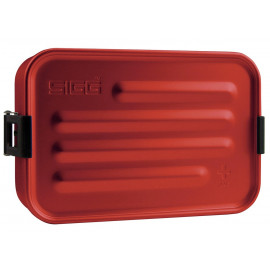 Rote Aluminium Lunchbox mit Silikoneinsatz 'Plus'