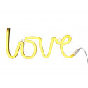 Liebevolle Neonlampe 'Love yellow'