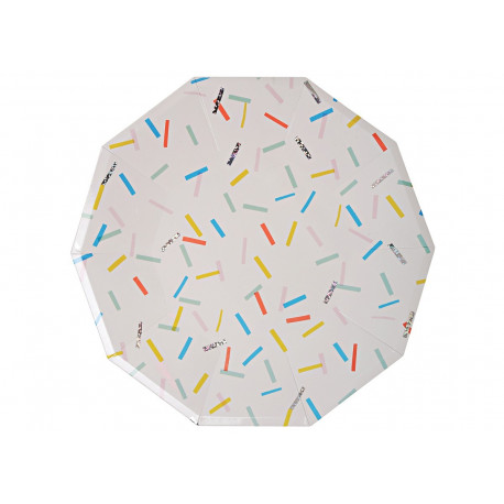 Set von 8 'sprinkles' Papiertellern Set von 8 'sprinkles' Papiertellern
