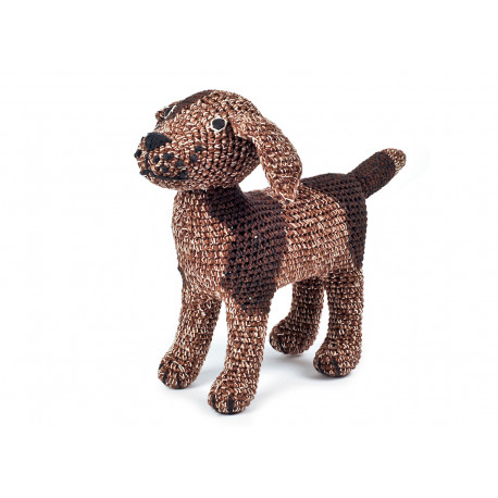 Treuer brauner Häkelhund Treuer brauner Häkelhund