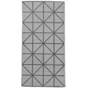 Grauer Baumwollteppich 'Diagonal print'