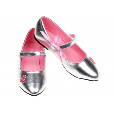 Silberne Schuhe für Prinzessinnen 'Dolores' Silberne Schuhe für Prinzessinnen 'Dolores'