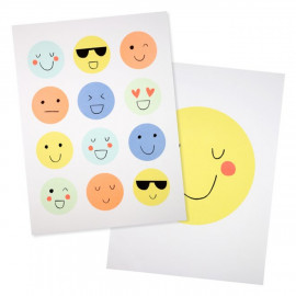 Set von zwei Emoji Postern