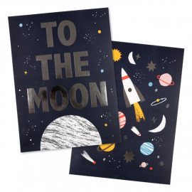 Set von zwei Raumfahrt Postern