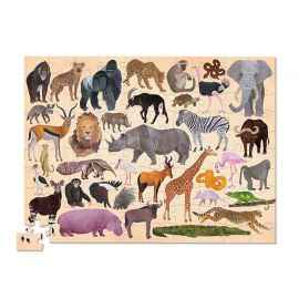 100 pc Puzzle Wilde Tiere