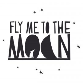 Wandaufkleber 'Fly me to the moon'