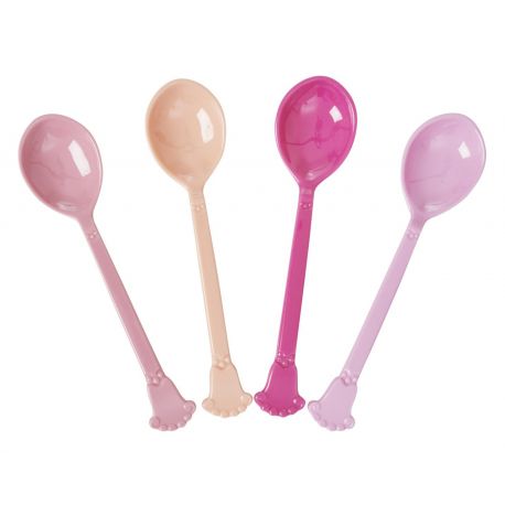 4 Löffeln aus Melamin - pink 4 Löffeln aus Melamin - pink