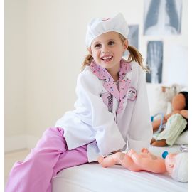déguisement de docteur avec accessoires 'rose'