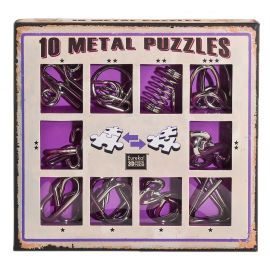 Set mit 10 Metal Puzzles - Lila
